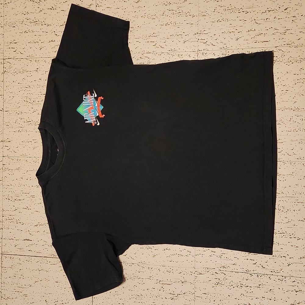 Nike Black Retro Logo Full Graphic Crewneck T-Shirt